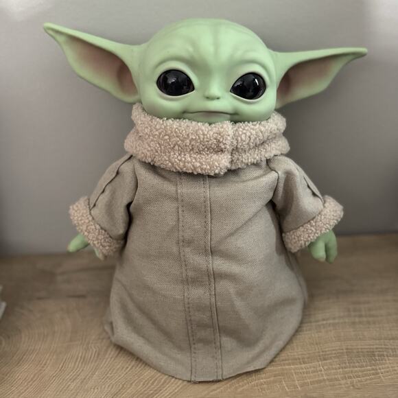 Grogu Baby Yoda‎ The Child Plush 12” Rubber Head Star Wars Mattel Mandalorian - Picture 1 of 9